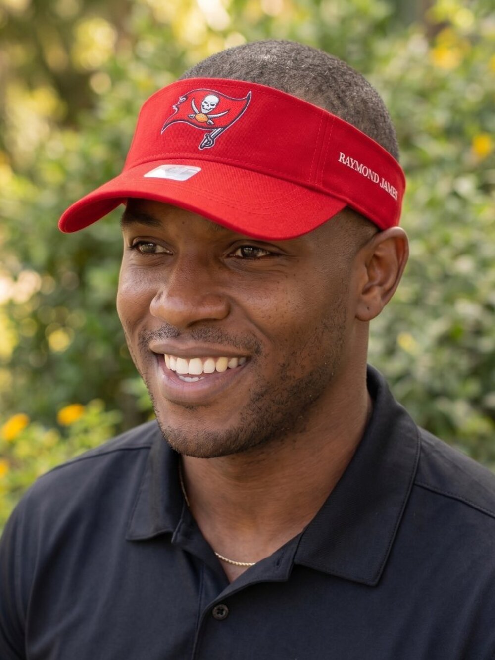 NFL Tampa Bay Buccaneers Visor Adjustable Raymond James 100 Skull Flag Red Hat